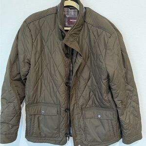 Johnston & Murphy Olive Quilted Jacket